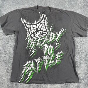 Tapout MPS Graphic T Shirt Mens XL Ready To Battle Spell Out